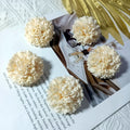 Echte-Look Kissen-Chrysanthemen, 5 cm Durchmesser, ideal für Hochzeiten, DIY-Haaraccessoires, Dekoration, langlebig und pflegeleicht