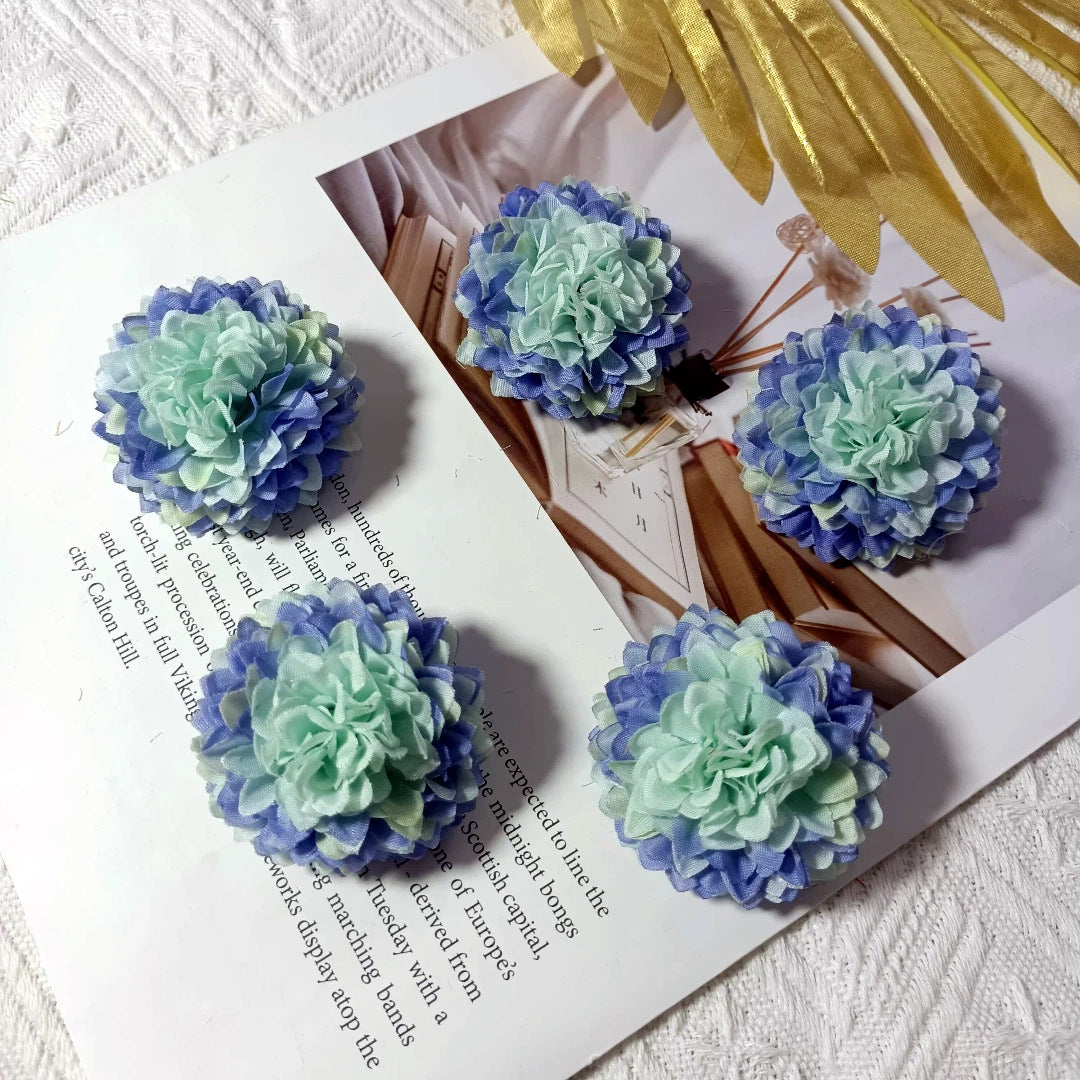 Echte-Look Kissen-Chrysanthemen, 5 cm Durchmesser, ideal für Hochzeiten, DIY-Haaraccessoires, Dekoration, langlebig und pflegeleicht