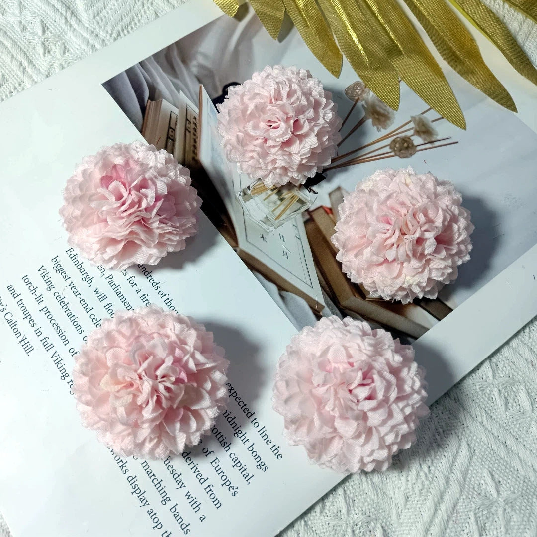 Echte-Look Kissen-Chrysanthemen, 5 cm Durchmesser, ideal für Hochzeiten, DIY-Haaraccessoires, Dekoration, langlebig und pflegeleicht