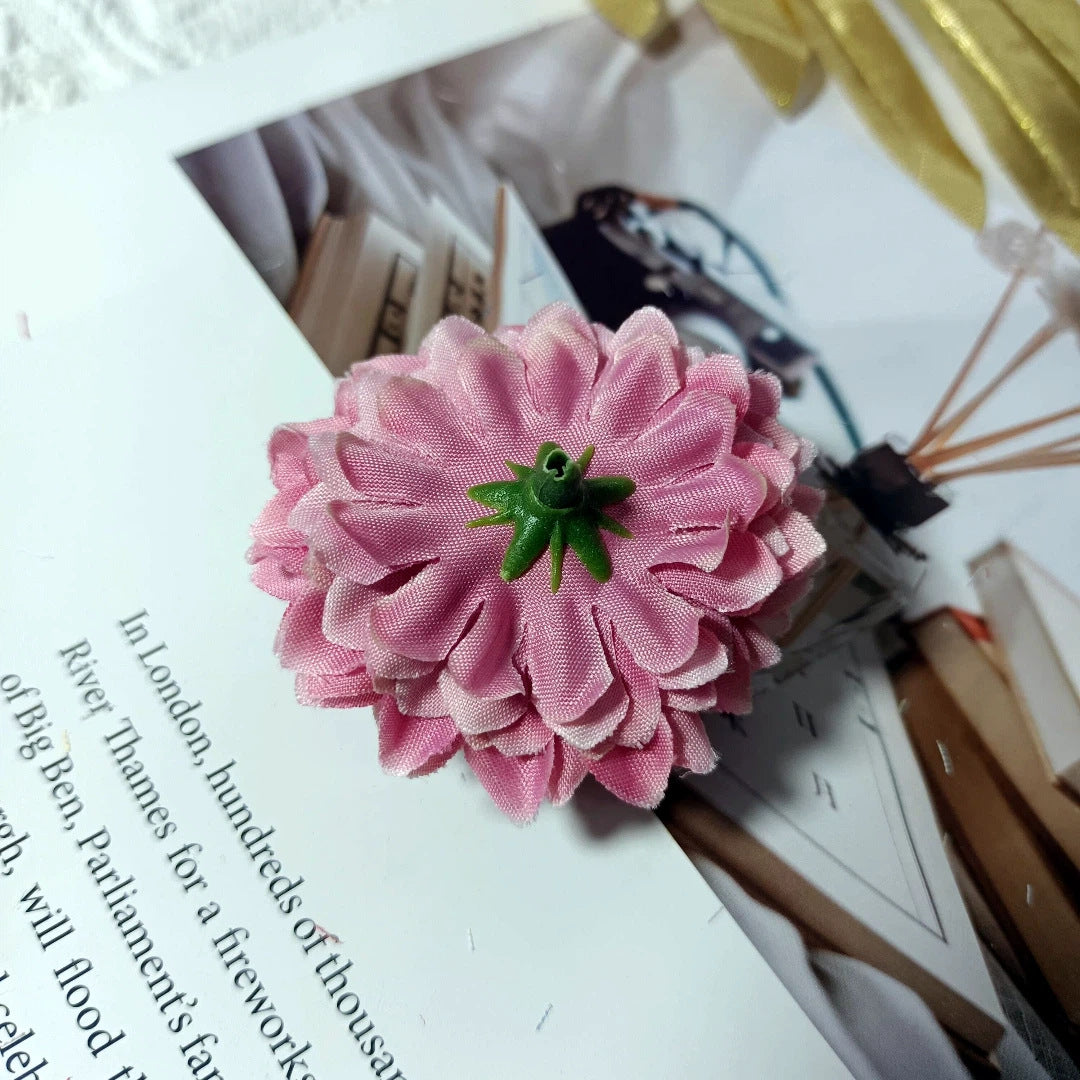 Echte-Look Kissen-Chrysanthemen, 5 cm Durchmesser, ideal für Hochzeiten, DIY-Haaraccessoires, Dekoration, langlebig und pflegeleicht