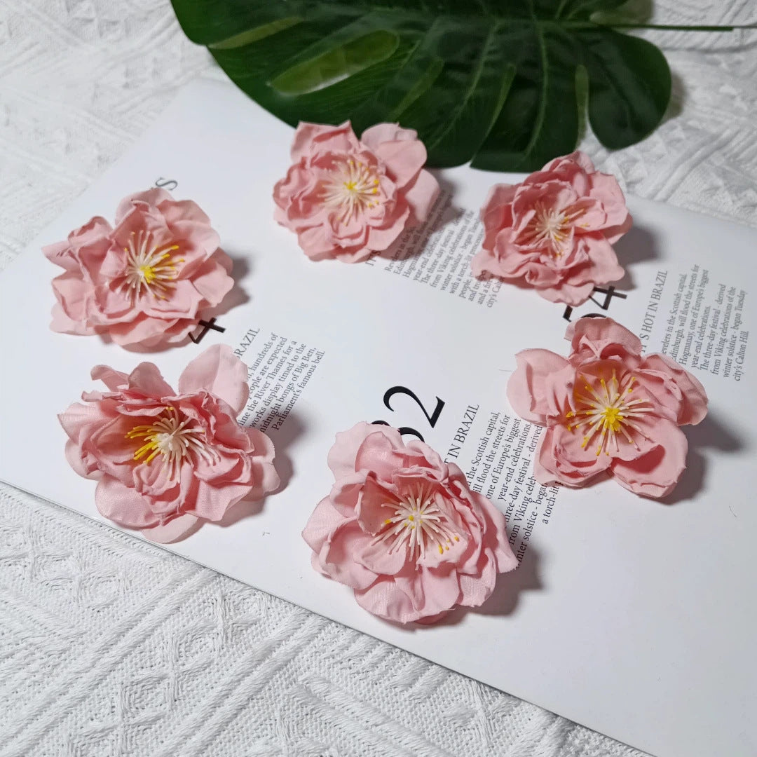Künstliche Teekamelie Blüte, 6,5 cm Durchmesser, realistisch, für Hochzeiten, DIY-Bastelprojekte, Dekoration für Cafés und Geschäfte