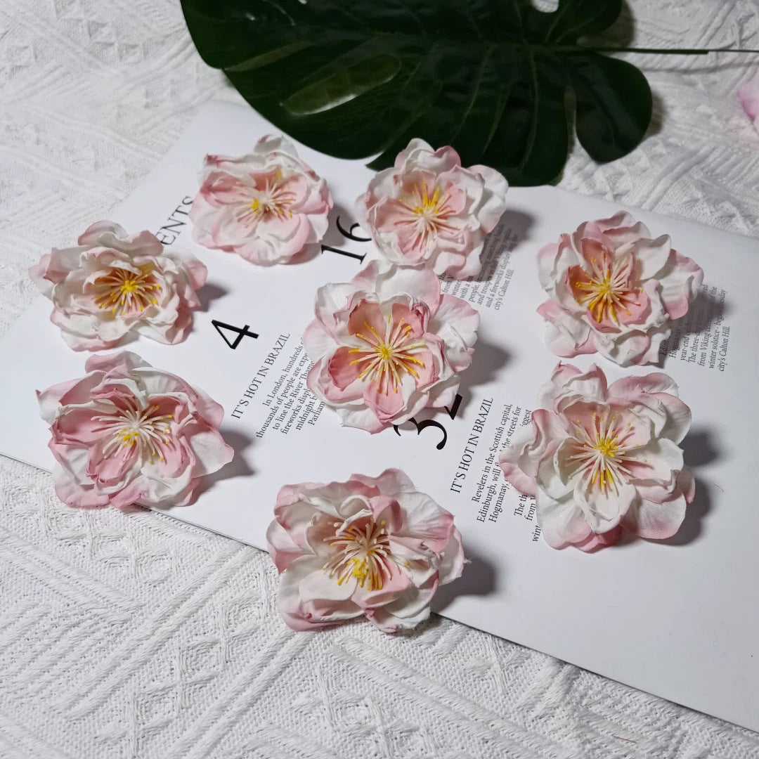 Künstliche Teekamelie Blüte, 6,5 cm Durchmesser, realistisch, für Hochzeiten, DIY-Bastelprojekte, Dekoration für Cafés und Geschäfte