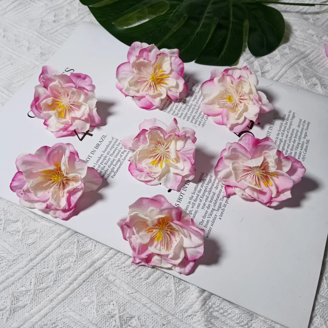 Künstliche Teekamelie Blüte, 6,5 cm Durchmesser, realistisch, für Hochzeiten, DIY-Bastelprojekte, Dekoration für Cafés und Geschäfte