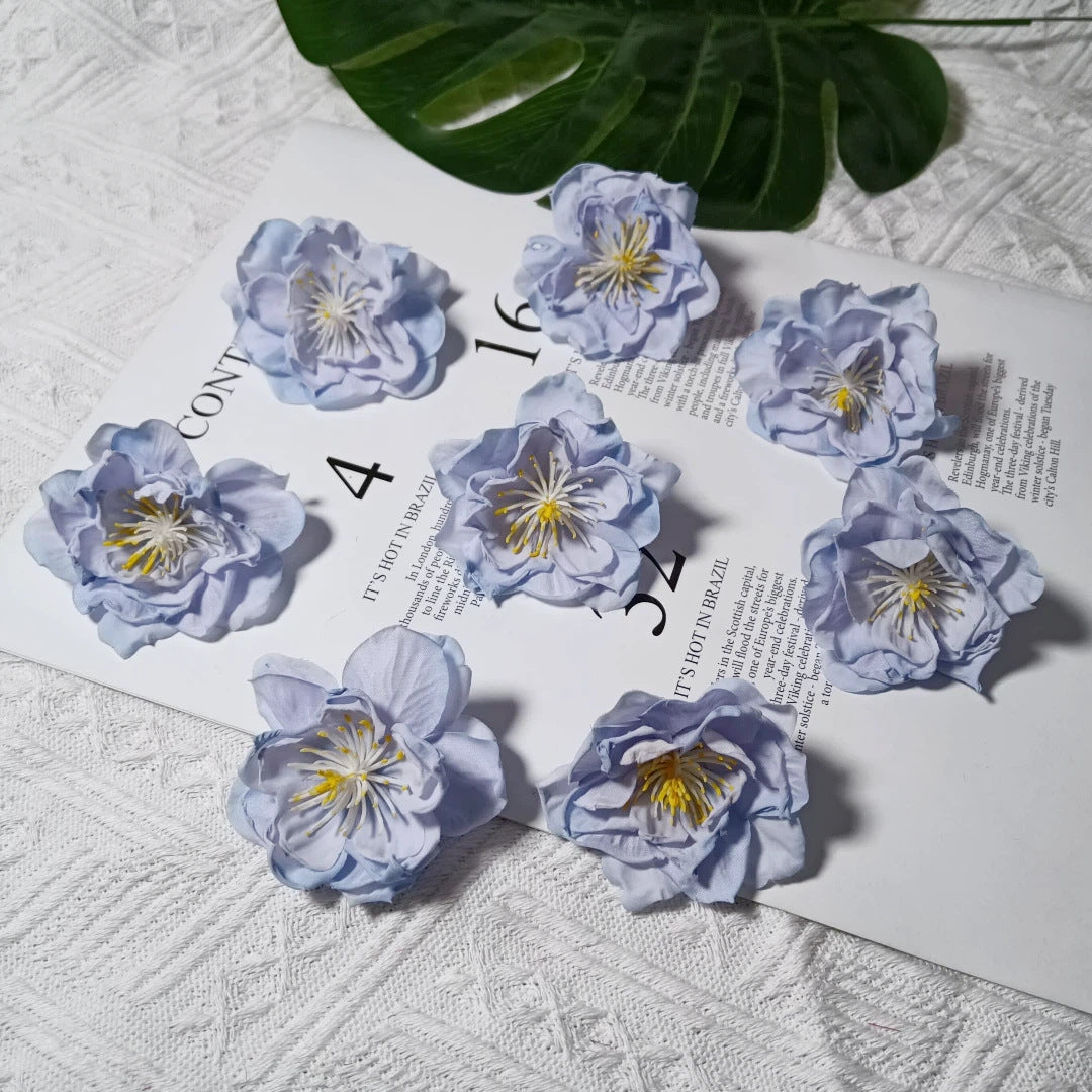 Künstliche Teekamelie Blüte, 6,5 cm Durchmesser, realistisch, für Hochzeiten, DIY-Bastelprojekte, Dekoration für Cafés und Geschäfte