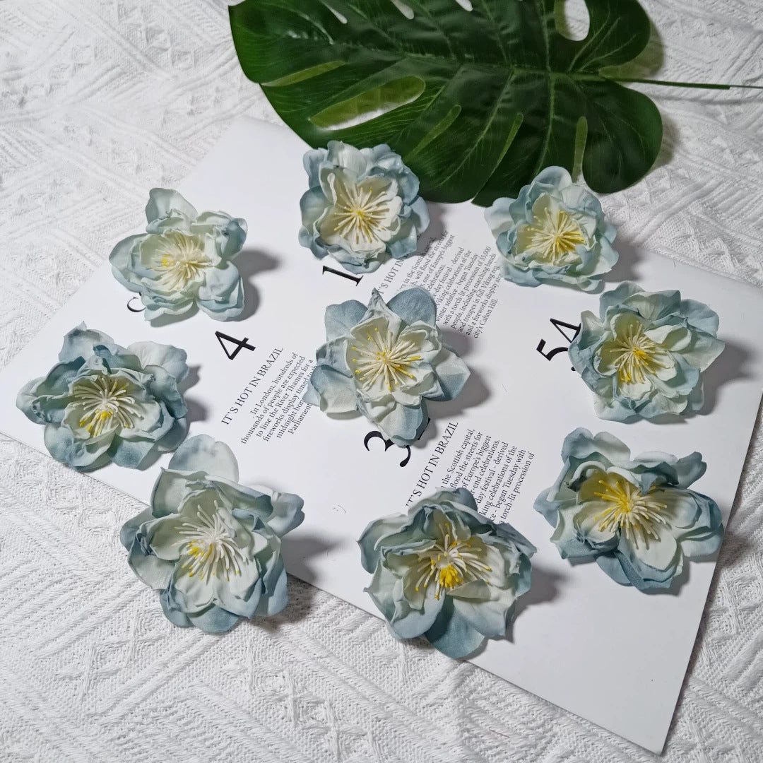 Künstliche Teekamelie Blüte, 6,5 cm Durchmesser, realistisch, für Hochzeiten, DIY-Bastelprojekte, Dekoration für Cafés und Geschäfte