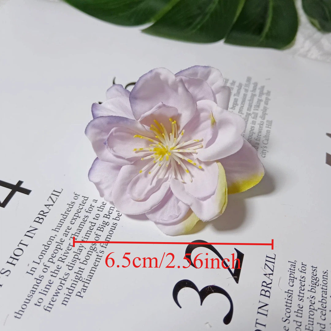 Künstliche Teekamelie Blüte, 6,5 cm Durchmesser, realistisch, für Hochzeiten, DIY-Bastelprojekte, Dekoration für Cafés und Geschäfte