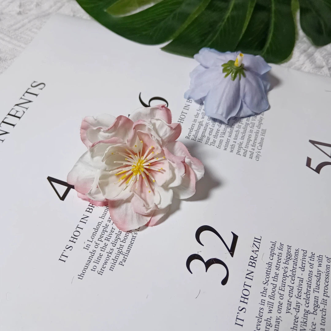 Künstliche Teekamelie Blüte, 6,5 cm Durchmesser, realistisch, für Hochzeiten, DIY-Bastelprojekte, Dekoration für Cafés und Geschäfte