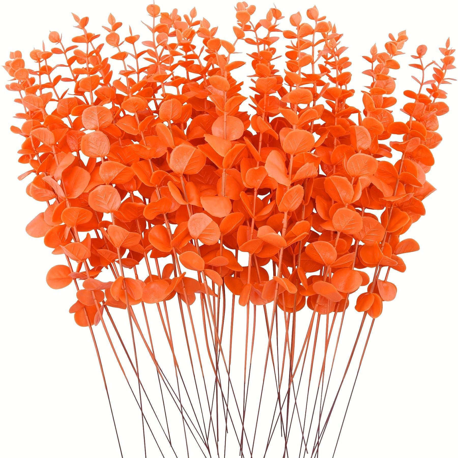 20x Eukalyptuszweig künstlich, 38 cm, Herbstlicher Silberdollar-Eukalyptus, Hochwertige Kunstpflanze für Floristik, Hochzeit & langlebige Dekoration
