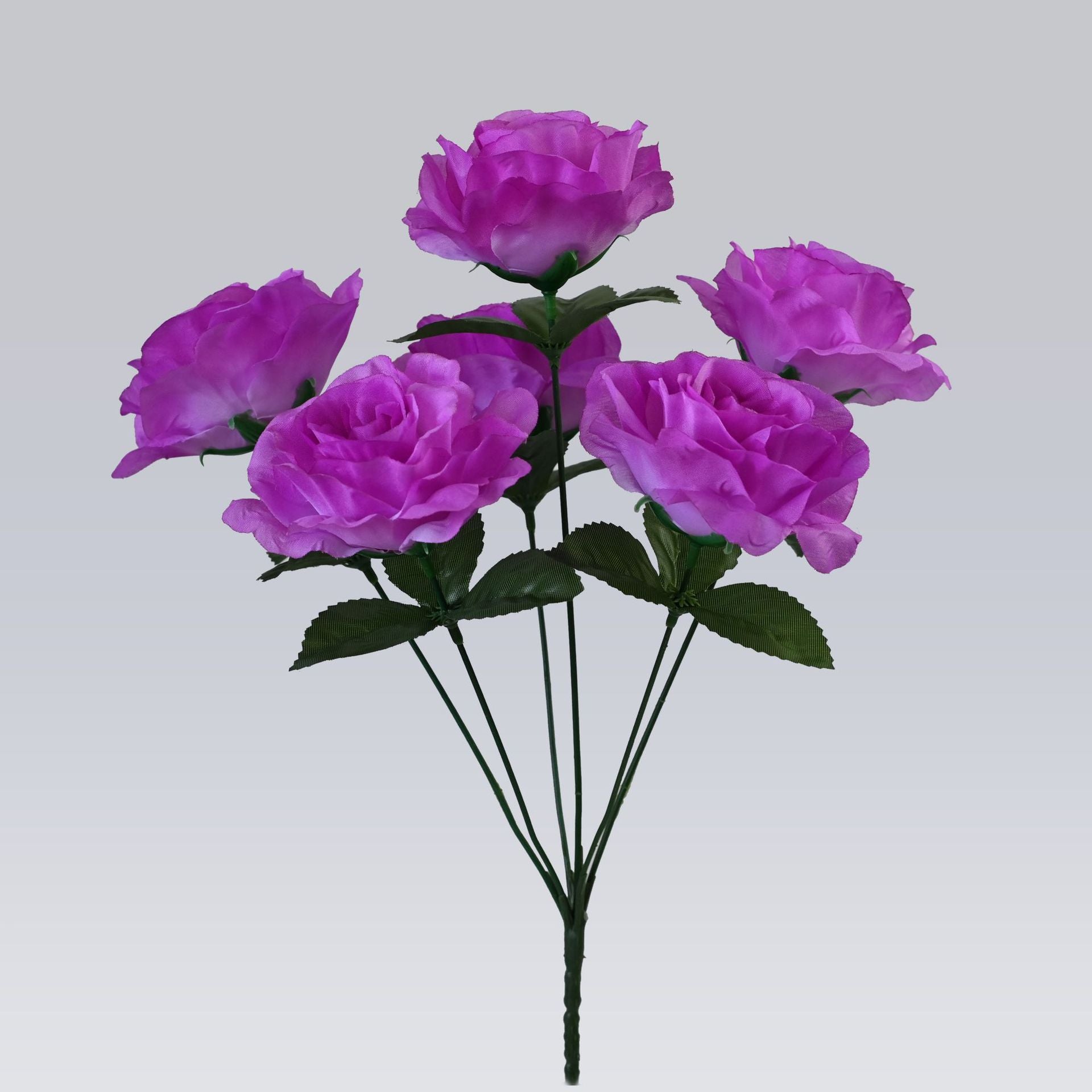 Künstlicher Rosenstrauß mit 6 Edelrosen, 36 cm, Täuschend Echte Kunstblumen mit Großen Blüten (Ø 10 cm), für Vase, Hochzeit & Floristik