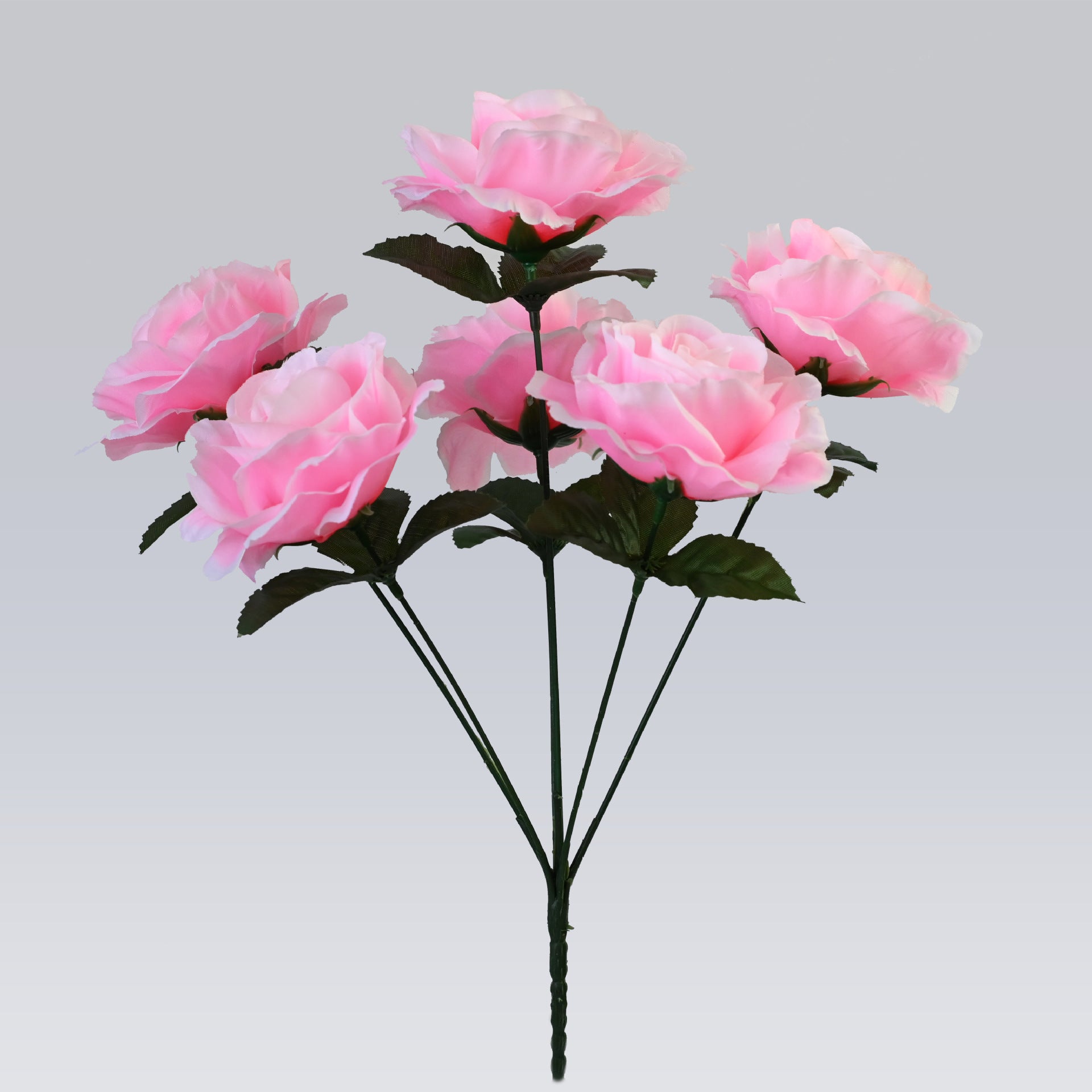 Künstlicher Rosenstrauß mit 6 Edelrosen, 36 cm, Täuschend Echte Kunstblumen mit Großen Blüten (Ø 10 cm), für Vase, Hochzeit & Floristik