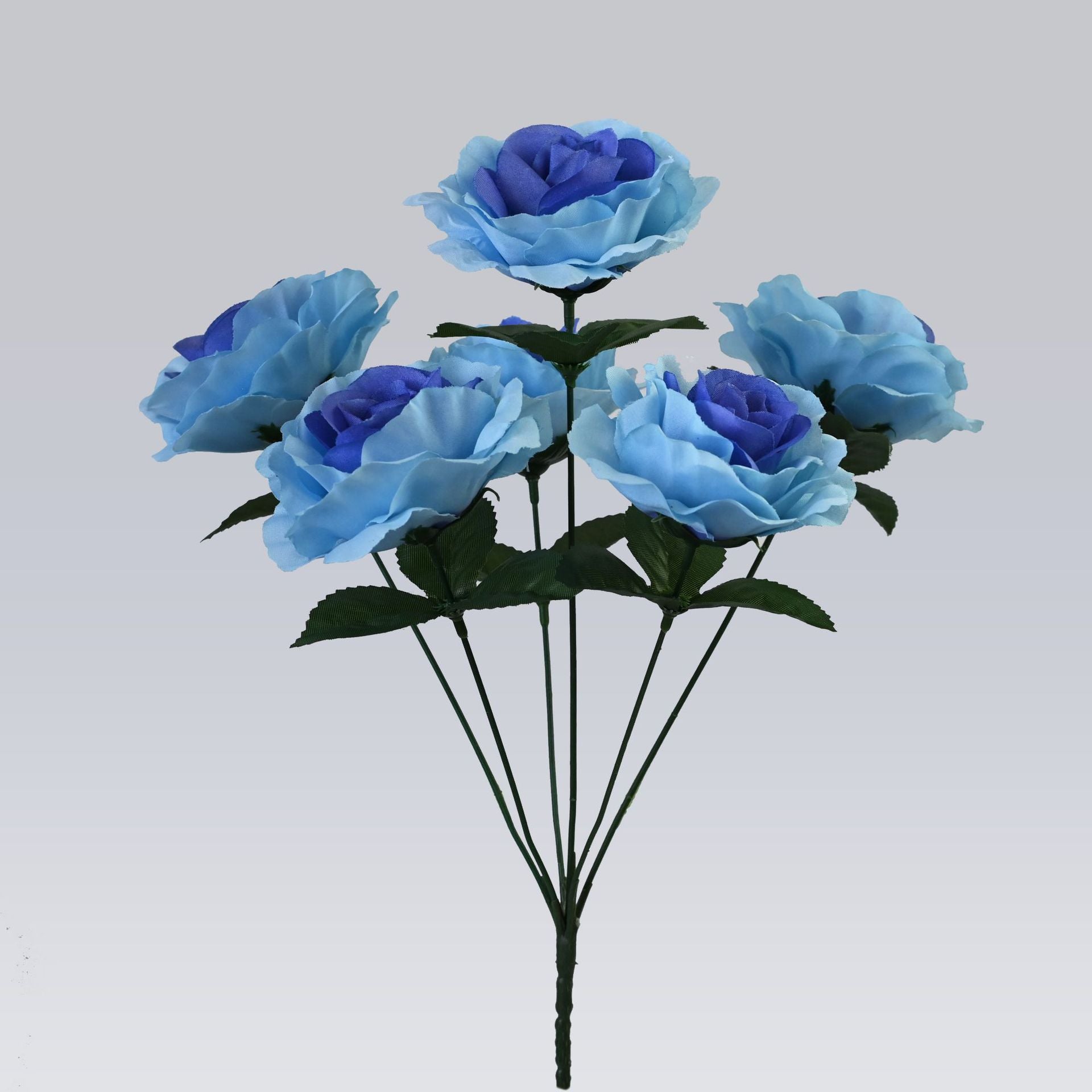 Künstlicher Rosenstrauß mit 6 Edelrosen, 36 cm, Täuschend Echte Kunstblumen mit Großen Blüten (Ø 10 cm), für Vase, Hochzeit & Floristik