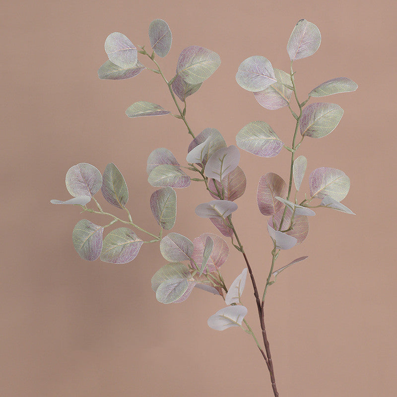 Eukalyptuszweig Herbst 85 cm, Täuschend Echter Kunstzweig, Real-Touch Deko für Vase, Hochzeit & Floristik, Silberdollar-Eukalyptus