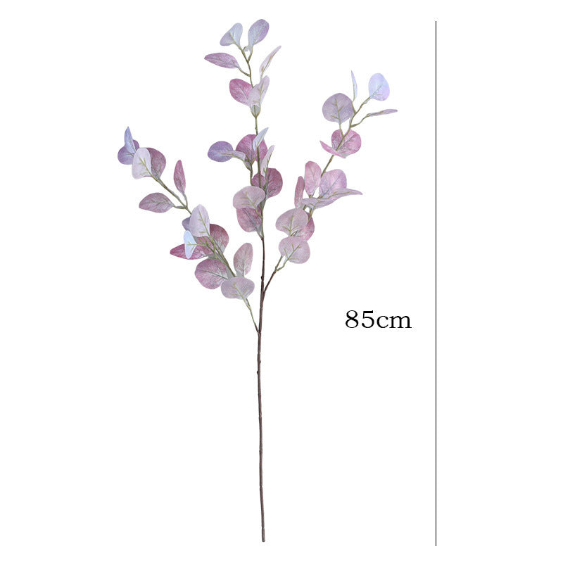 Eukalyptuszweig Herbst 85 cm, Täuschend Echter Kunstzweig, Real-Touch Deko für Vase, Hochzeit & Floristik, Silberdollar-Eukalyptus