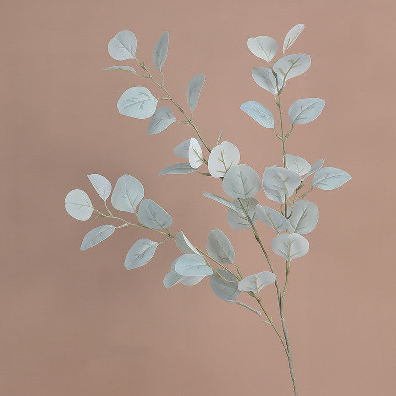 Eukalyptuszweig Herbst 85 cm, Täuschend Echter Kunstzweig, Real-Touch Deko für Vase, Hochzeit & Floristik, Silberdollar-Eukalyptus