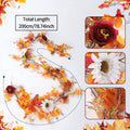 Ahorngirlande künstlich 200 cm, täuschend echte Herbstblätter-Ranke, langlebige Herbstdeko für Hochzeit, Event & Zuhause, warmes Herbstlaub