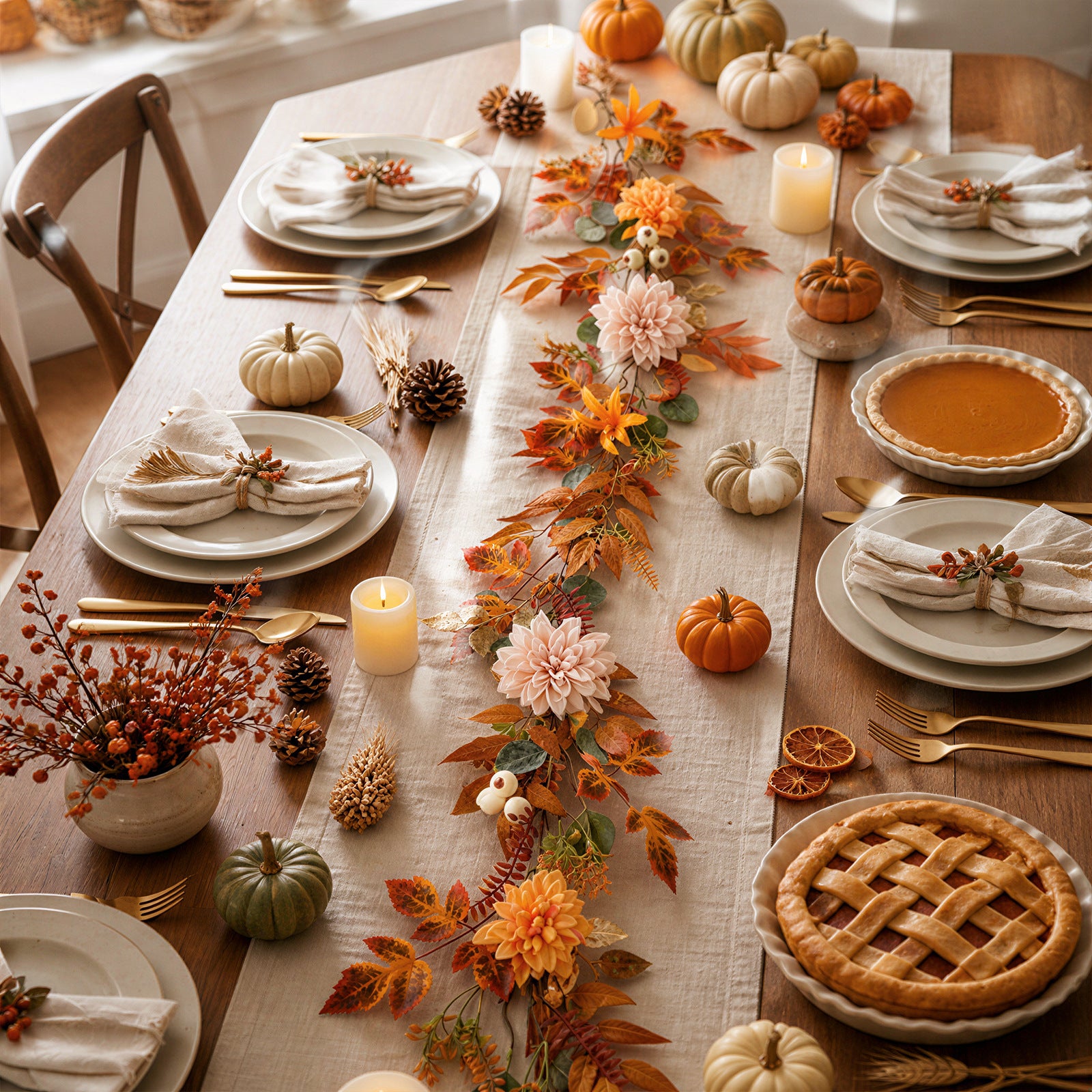 Ahorngirlande künstlich 200 cm, täuschend echte Herbstblätter-Ranke, langlebige Herbstdeko für Hochzeit, Event & Zuhause, warmes Herbstlaub
