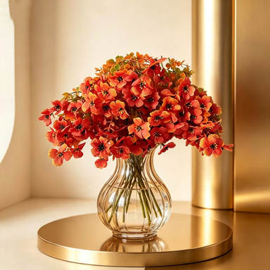 Herbstliche Kunstblumen Eukalyptus und Violette, 36 cm, realistische Optik, ideal für Hochzeiten, Innendekoration, Café- und Einzelhandelsgestaltung