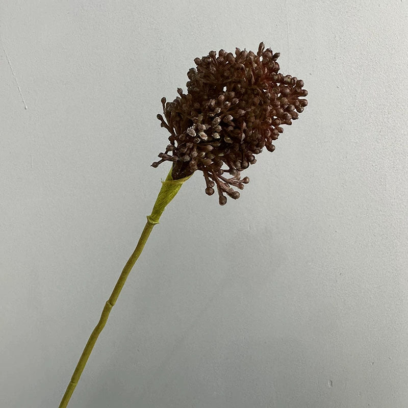 Künstlicher Allium Stiel 64 cm, Realistischer Zierlauch Dekozweig, Hochwertige Kunstblume für Vase, Hochzeit & Floristik, Langlebige Deko