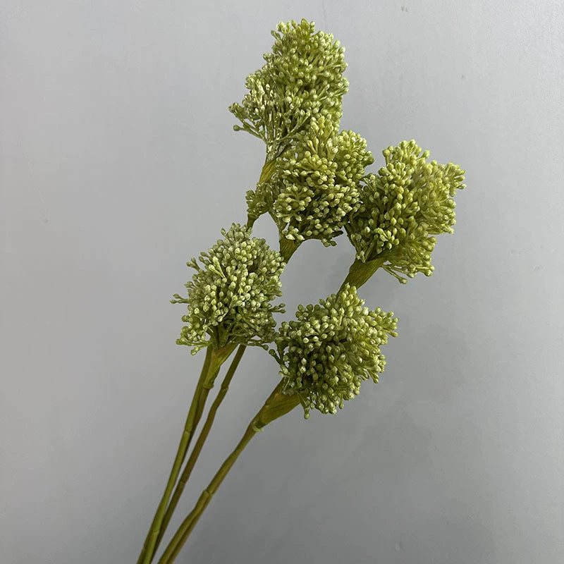 Künstlicher Allium Stiel 64 cm, Realistischer Zierlauch Dekozweig, Hochwertige Kunstblume für Vase, Hochzeit & Floristik, Langlebige Deko