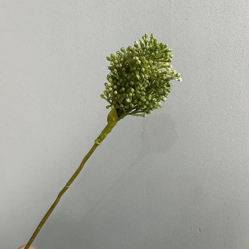Künstlicher Allium Stiel 64 cm, Realistischer Zierlauch Dekozweig, Hochwertige Kunstblume für Vase, Hochzeit & Floristik, Langlebige Deko