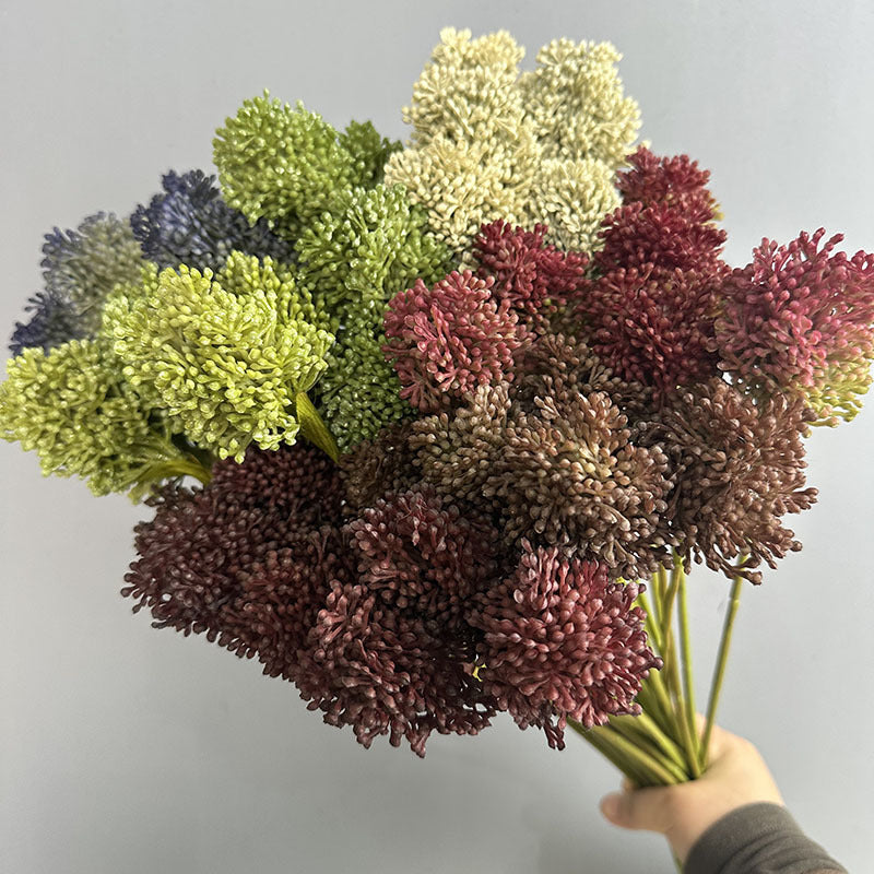 Künstlicher Allium Stiel 64 cm, Realistischer Zierlauch Dekozweig, Hochwertige Kunstblume für Vase, Hochzeit & Floristik, Langlebige Deko