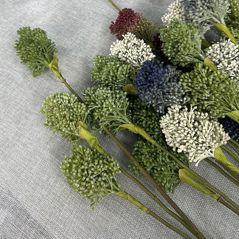 Künstlicher Allium Stiel 64 cm, Realistischer Zierlauch Dekozweig, Hochwertige Kunstblume für Vase, Hochzeit & Floristik, Langlebige Deko