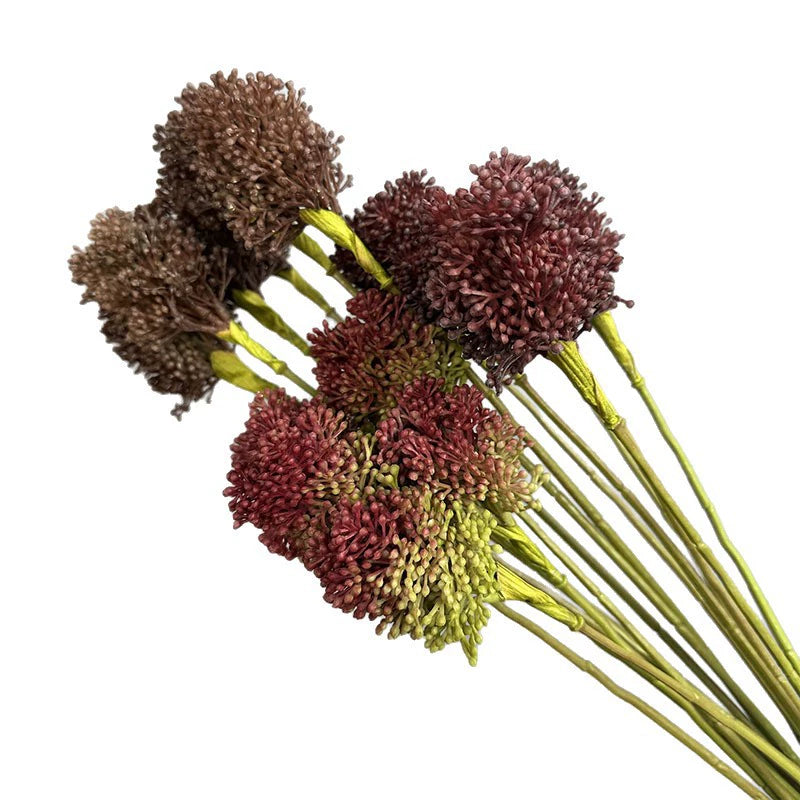 Künstlicher Allium Stiel 64 cm, Realistischer Zierlauch Dekozweig, Hochwertige Kunstblume für Vase, Hochzeit & Floristik, Langlebige Deko