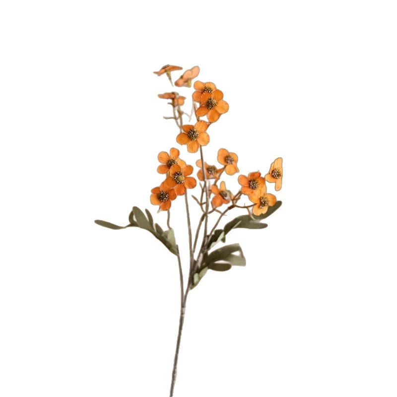 Kunstblumen Pflaumenblüten Zweig 60cm, Täuschend Echt im Vintage-Stil, Dekozweig für Vase, Tischdeko, Hochzeit, Langlebiger Seidenblumen-Strauß