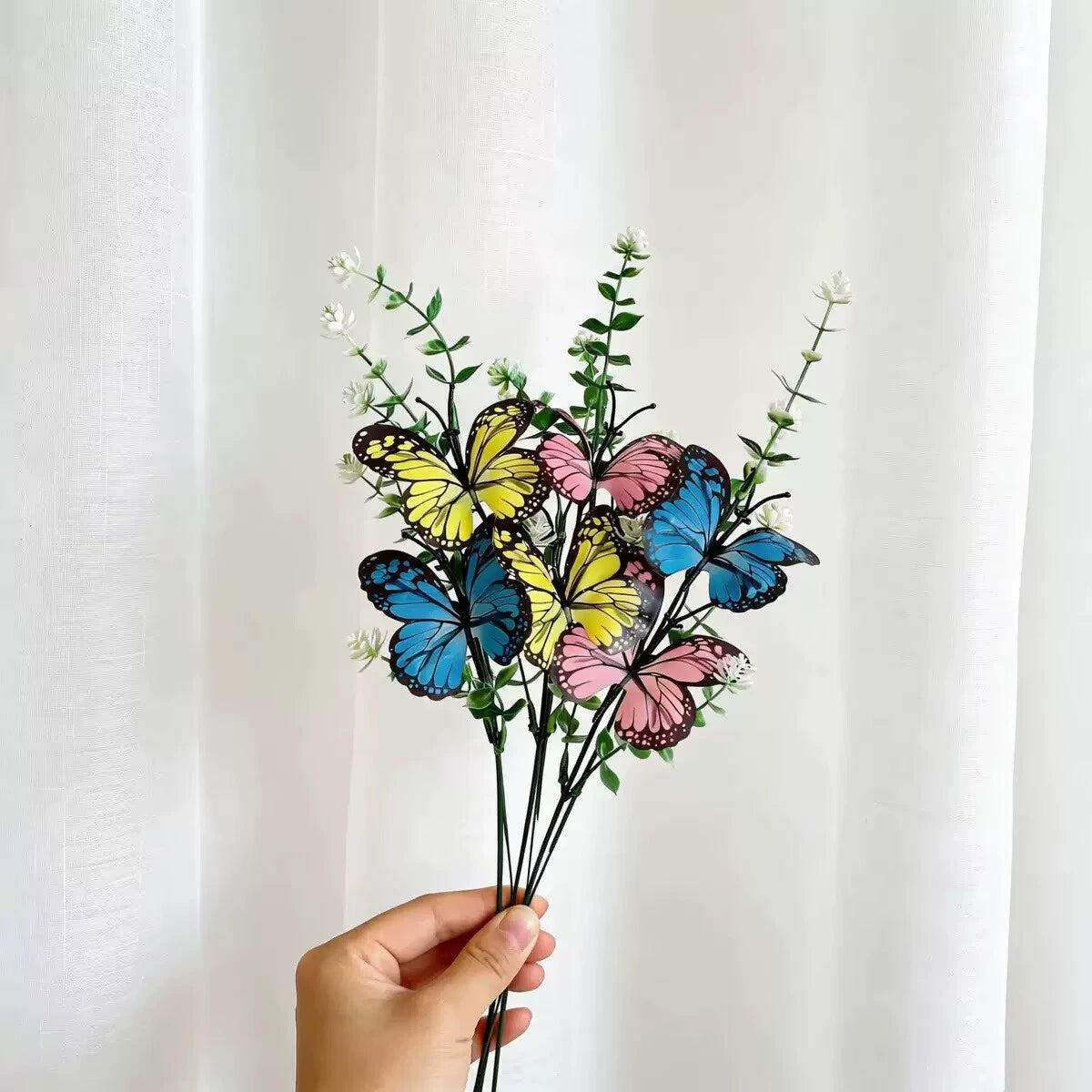 Künstliche Orchideen 10er Set, 30 cm Phalaenopsis Kunstblumen, Real Touch Orchideenzweige für Vase, Tischdeko, Hochzeit, Wohnkultur