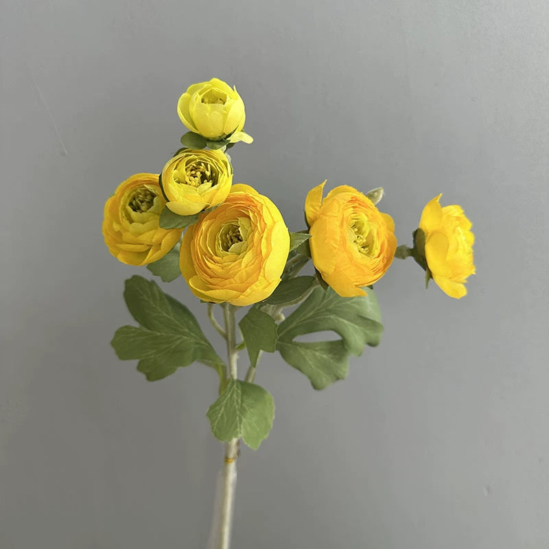 Künstliche 7-Kopf Camellia Blume, 47 cm, realistisch, in 8 Farben, ideal für Hochzeiten, Veranstaltungen, Café-Dekoration, langlebig, pflegeleicht