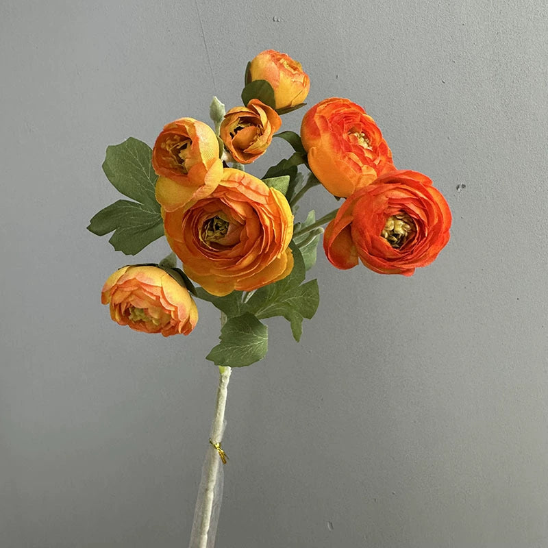 Künstliche 7-Kopf Camellia Blume, 47 cm, realistisch, in 8 Farben, ideal für Hochzeiten, Veranstaltungen, Café-Dekoration, langlebig, pflegeleicht