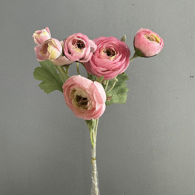 Künstliche 7-Kopf Camellia Blume, 47 cm, realistisch, in 8 Farben, ideal für Hochzeiten, Veranstaltungen, Café-Dekoration, langlebig, pflegeleicht
