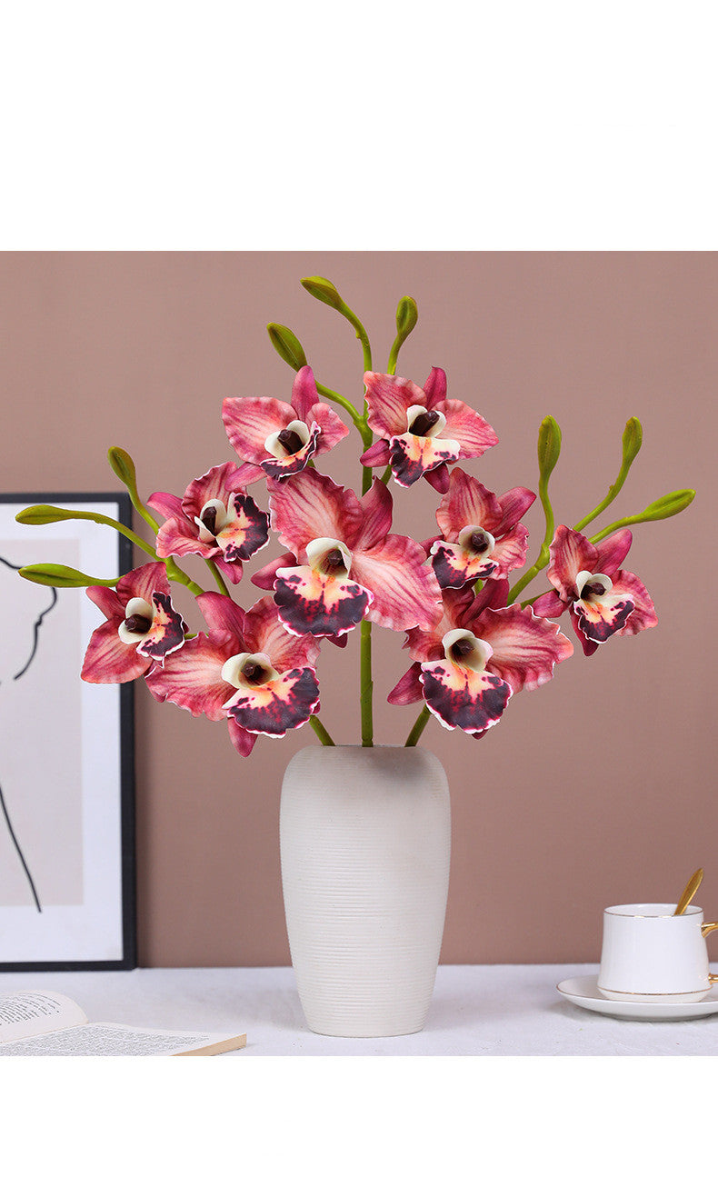 Hochwertige künstliche Orchidee, 52 cm, realistische Nachahmung, perfekt für Hochzeiten, Dekoration und Fotorequisiten