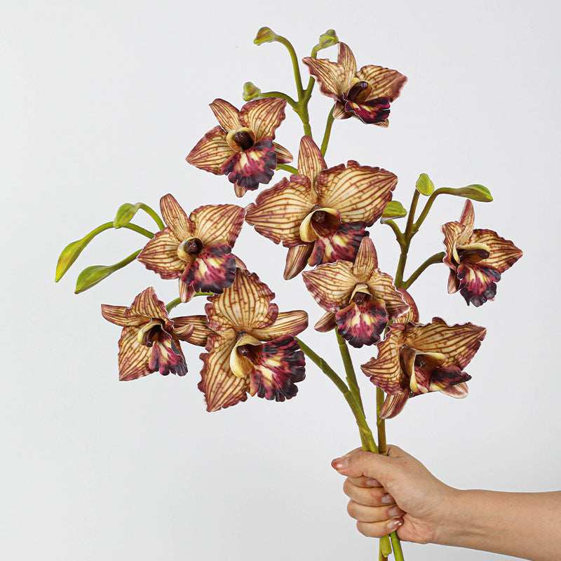Hochwertige künstliche Orchidee, 52 cm, realistische Nachahmung, perfekt für Hochzeiten, Dekoration und Fotorequisiten