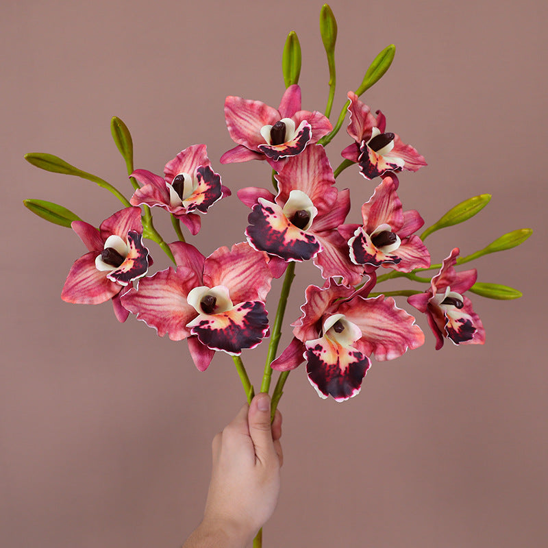 Hochwertige künstliche Orchidee, 52 cm, realistische Nachahmung, perfekt für Hochzeiten, Dekoration und Fotorequisiten
