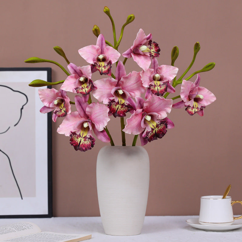Hochwertige künstliche Orchidee, 52 cm, realistische Nachahmung, perfekt für Hochzeiten, Dekoration und Fotorequisiten