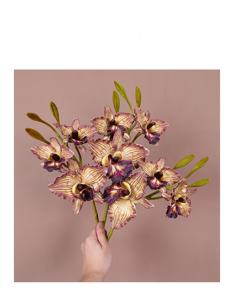 Hochwertige künstliche Orchidee, 52 cm, realistische Nachahmung, perfekt für Hochzeiten, Dekoration und Fotorequisiten