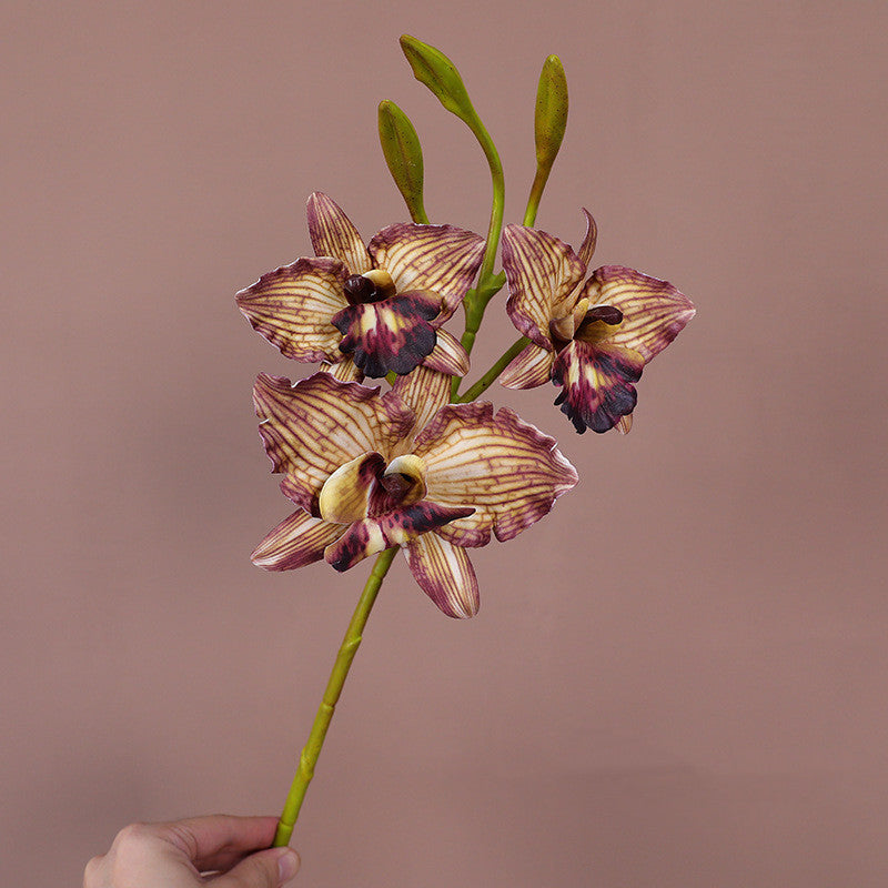Hochwertige künstliche Orchidee, 52 cm, realistische Nachahmung, perfekt für Hochzeiten, Dekoration und Fotorequisiten