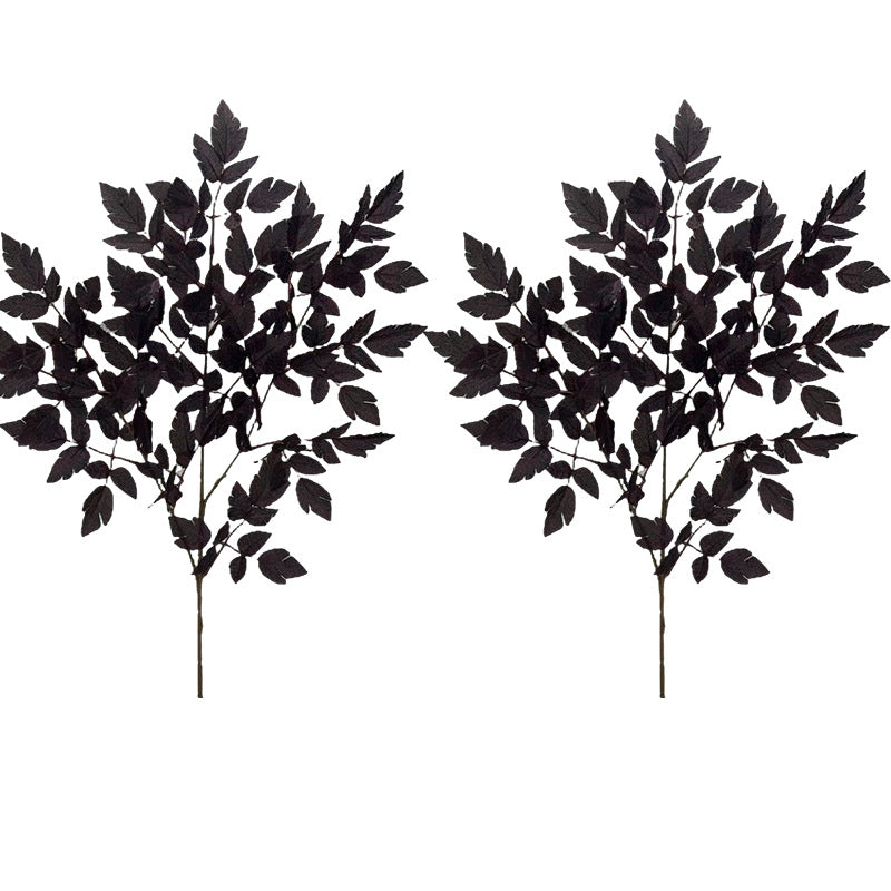 Künstliche Ahornblätter, 64 cm, realistische Herbstfarben, Dekoration für Halloween, Erntedankfest, Hochzeiten, Cafés, Einzelhandel