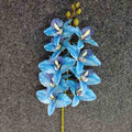 Künstliche 9 Kopf Cattleya Orchidee, 100 cm, realistische Textur, perfekt für Hochzeiten, Cafés, Einzelhandel, langlebig und wartungsfrei