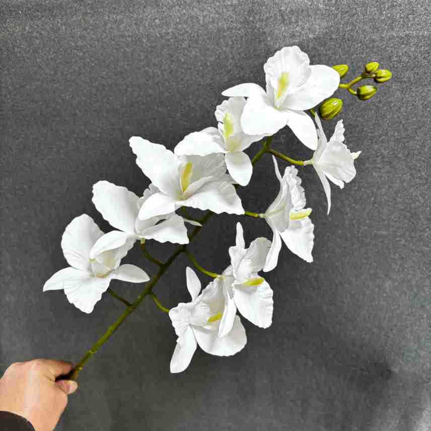 Künstliche 9 Kopf Cattleya Orchidee, 100 cm, realistische Textur, perfekt für Hochzeiten, Cafés, Einzelhandel, langlebig und wartungsfrei