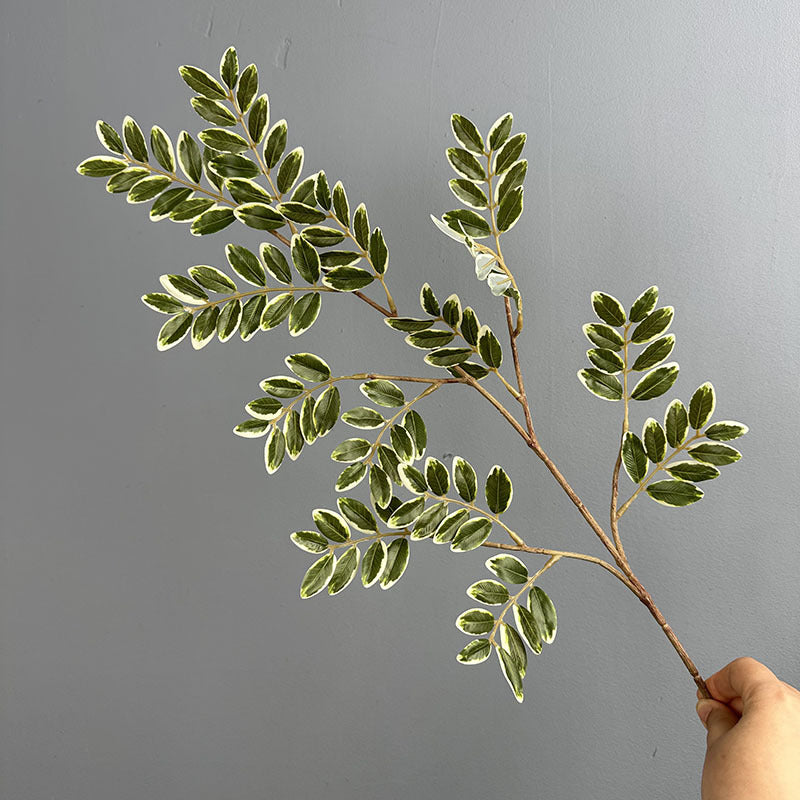Künstliche Datteln Blätter 59 cm, realistisch, perfekt für Hochzeiten, Innendekoration, Cafés, 2er Set