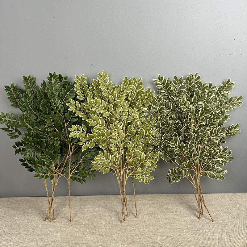 Künstliche Datteln Blätter 59 cm, realistisch, perfekt für Hochzeiten, Innendekoration, Cafés, 2er Set