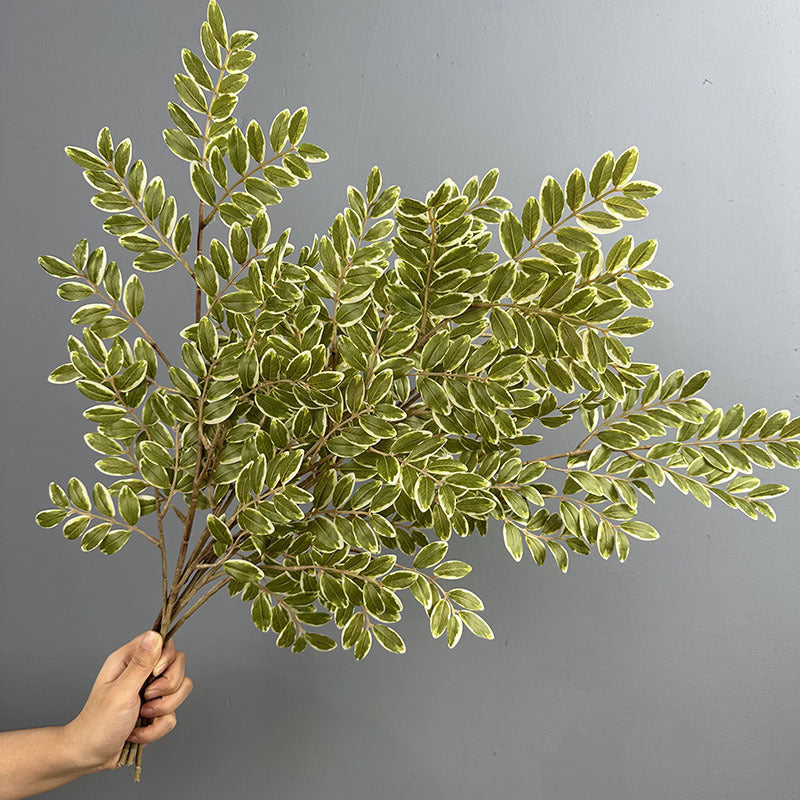 Künstliche Datteln Blätter 59 cm, realistisch, perfekt für Hochzeiten, Innendekoration, Cafés, 2er Set