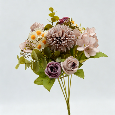 Künstlicher Blumenstrauß, 30 cm, realistisch, bunt, perfekt für Hochzeiten, Garten, Innendekoration, Café, Hotel