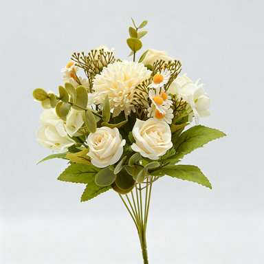 Künstlicher Blumenstrauß, 30 cm, realistisch, bunt, perfekt für Hochzeiten, Garten, Innendekoration, Café, Hotel
