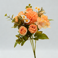 Künstlicher Blumenstrauß, 30 cm, realistisch, bunt, perfekt für Hochzeiten, Garten, Innendekoration, Café, Hotel