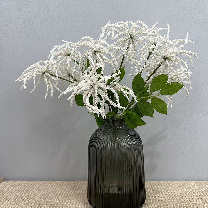 Künstliche Glyzinienfrüchte, 55 cm, Echtes Tastgefühl, Grün/Weiß, Hochzeitsdeko, Blumenarrangements, Innenraumgestaltung