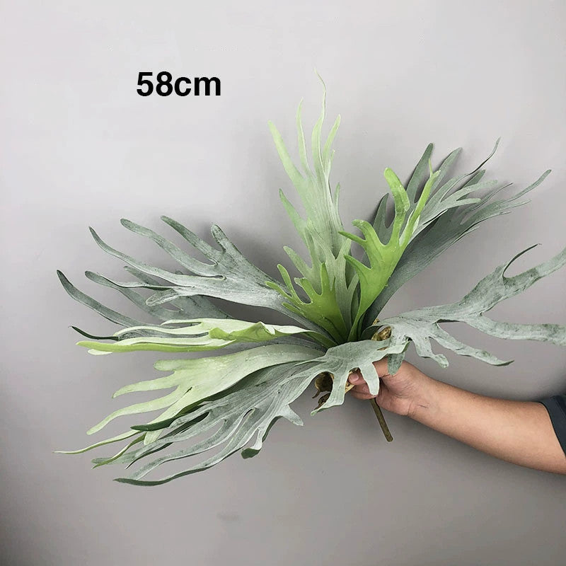 Künstliche Sukkulente mit Geweihblättern, 30 cm, realistische Optik, ideal für Hochzeiten, Cafés, Wohnräume, langlebig, pflegeleicht