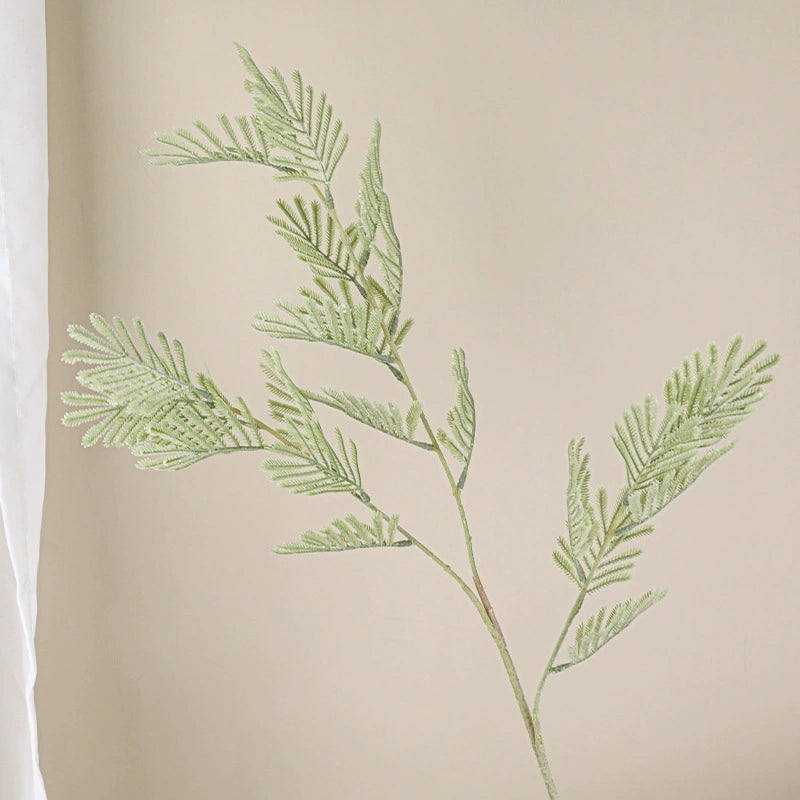 75 cm hohe, realistische Mimose, graugrün, perfekte Dekoration für Hochzeiten, Cafés, Einzelhandel, pflegeleicht, langlebig, allergiefrei